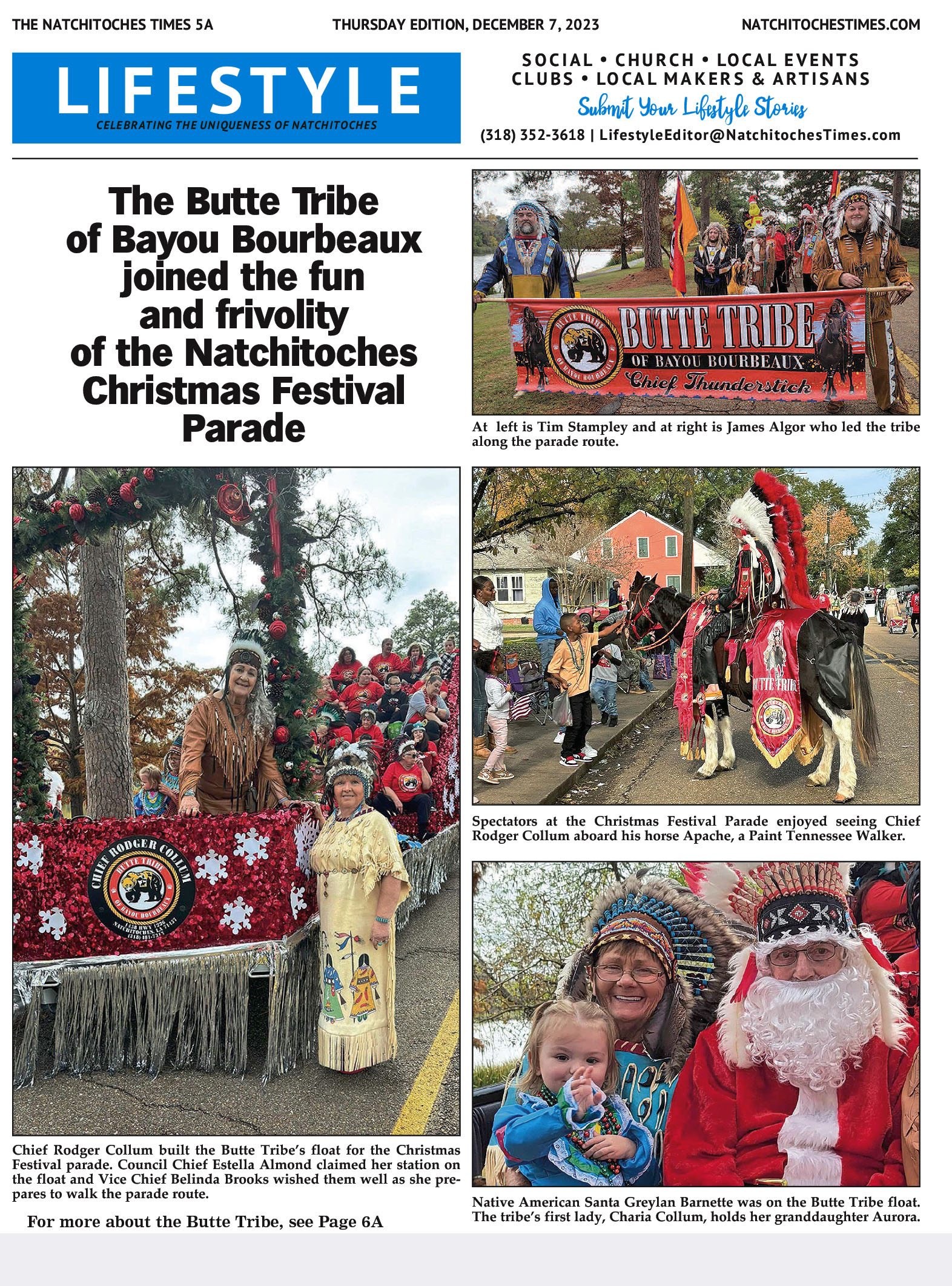 20231202 Butte Tribe Natchitoches Christmas Parade